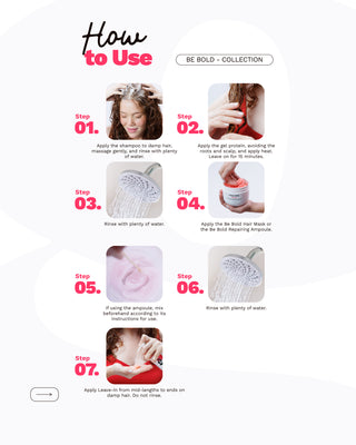 Be Bold Collection | Hair Repair kit for damaged hair caused by coloring, chemical processes