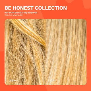 Be Honest Collection | Hair Kit for Normal to Oily Scalp Hair | With Pro-Vitamin B5 - Ginger Milk Natural Care