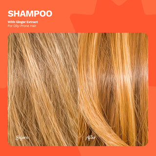 Shampoo with Ginger Extract | For Oily-Prone Hair | BE HONEST - Ginger Milk Natural Care