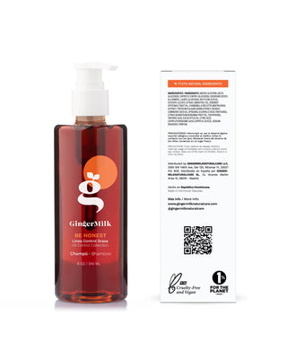 Shampoo with Ginger Extract | For Oily-Prone Hair | BE HONEST - Ginger Milk Natural Care