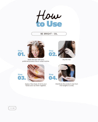 Hair Oil Frizz Control | For Porous Ends | BE BRIGHT | 4 OZ / 120 ML