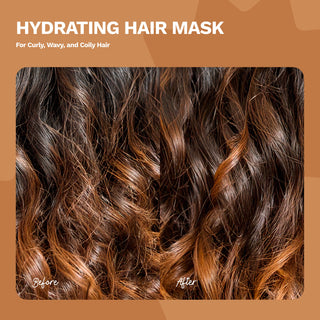 Pack of 2 Hydrating Hair Mask For Curly Hair | BE YOURSELF | 17 OZ - Ginger Milk Natural Care