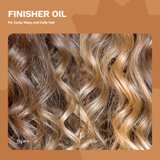 Finisher Oil | For Wavy Hair | Greasy Scalp and Dry Ends | BE YOURSELF | 4 OZ / 120 ML - Ginger Milk Natural Care