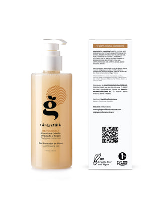 Curly Defining Gel | For Wavy Hair | Greasy Scalp and Dry Ends | BE YOURSELF | 8.5 OZ / 250 ML - Ginger Milk Natural Care