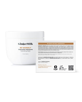 Hydrating Hair Mask | For Curly, Wavy, and Coily Hair | BE YOURSELF | 17 OZ / 500 ML - Ginger Milk Natural Care