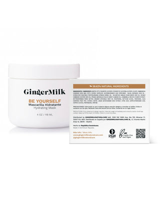 Hydrating Hair Mask | For Curly, Wavy, and Coily Hair | BE YOURSELF | 17 OZ / 500 ML - Ginger Milk Natural Care