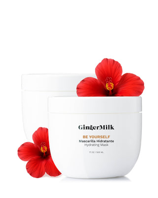 Pack of 2 Hydrating Hair Mask For Curly Hair | BE YOURSELF | 17 OZ - Ginger Milk Natural Care