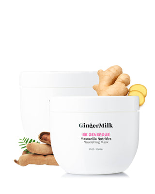 x2 Nourishing & Moisturizing Hair Mask with Proteins | BE GENEROUS - Ginger Milk Natural Care