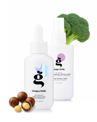 Heat/Sun Protection and Frizz Control Duo | Solution for Split End Care - Ginger Milk Natural Care