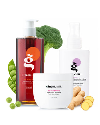 Complete Nutrition and Hydration Kit for all hair types | with antioxidants - Ginger Milk Natural Care