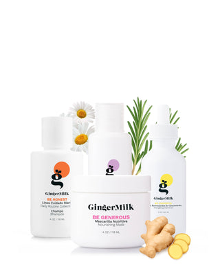 Travel Set | Nourishes, Hydrates, and Stimulates Hair Growth | Includes Bag - Ginger Milk Natural Care