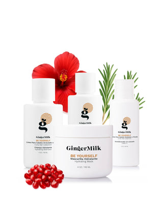Travel Set | For Curly, Wavy, and Coily Hair | Be Yourself | includes travel bag - Ginger Milk Natural Care