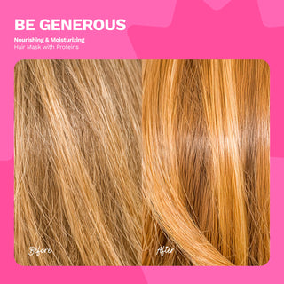 x2 Nourishing & Moisturizing Hair Mask with Proteins | BE GENEROUS - Ginger Milk Natural Care
