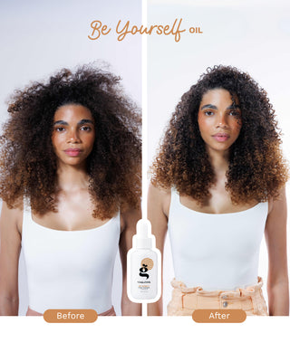 Finisher Oil | For Wavy Hair | Greasy Scalp and Dry Ends | BE YOURSELF | 4 OZ / 120 ML