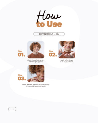 Finisher Oil | For Wavy Hair | Greasy Scalp and Dry Ends | BE YOURSELF | 4 OZ / 120 ML