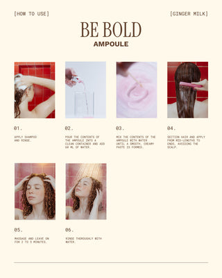 Repairing Ampoule with Hyaluronic Acid for Damaged Hair | BE BOLD | 0.5 OZ / 15 ML