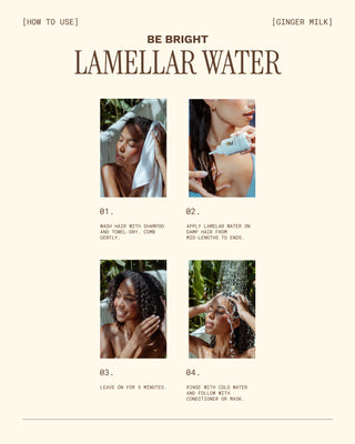 Lamellar Water Post-Shampoo Treatment with Lamellar Technology + Bonding System | BE BRIGHT | 4 OZ / 120 ML