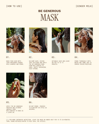 Hair Mask BE GENEROUS 8oz - Ginger Milk Natural Care