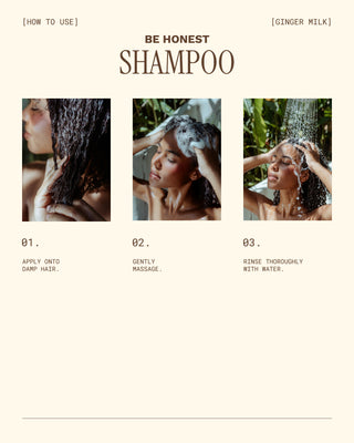 Shampoo with Ginger Extract | For Oily-Prone Hair | BE HONEST - Ginger Milk Natural Care