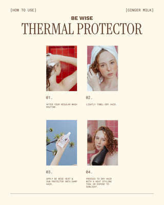 Hair Heat and Sun Protector | Hydrates and Prevents Frizz | BE WISE | 6 OZ / 180 ML