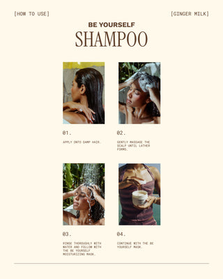 Hydrating Shampoo | For Curly, Wavy, and Coily Hair | BE YOURSELF | 16 OZ / 473 ML - Ginger Milk Natural Care