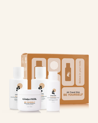 Travel Set | For Curly, Wavy, and Coily Hair | Be Yourself | includes travel bag - Ginger Milk Natural Care