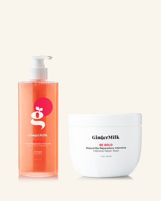 Shampoo Revitalizante y Mascarilla Capilar Reparadora Intensiva - Ginger Milk Natural Care
