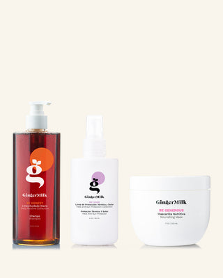Complete Nutrition and Hydration Kit for all hair types | with antioxidants - Ginger Milk Natural Care